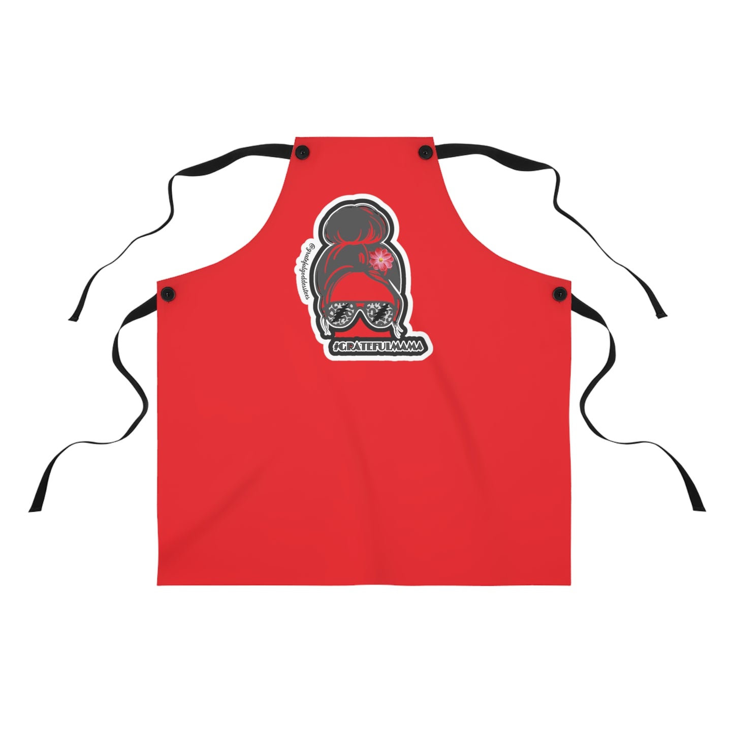 Grateful Dead inspired Grateful Mama red Apron