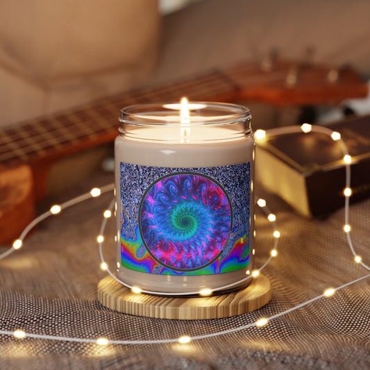 Psychedelic home decor - tie-dye Soy Candle - hippie home decor - eclectic trippy candle - perfect gift for deadheads