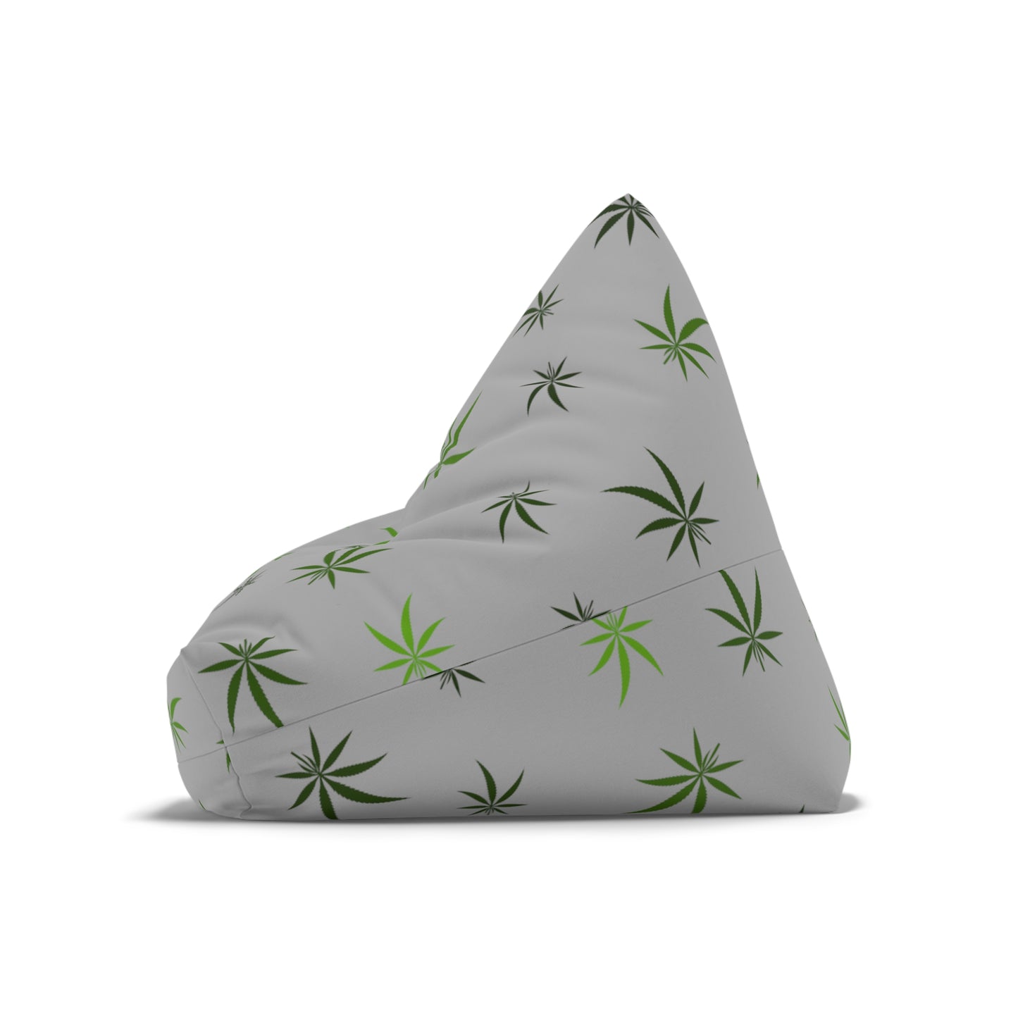 Gray cannabis 420 Bean Bag Chair Cover for high end stoner decor, cover only!