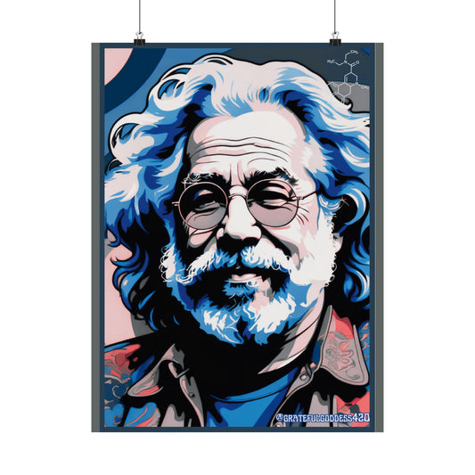 Jerry Garcia Poster Matte Deadhead decor retro Grateful Dead vintage style art