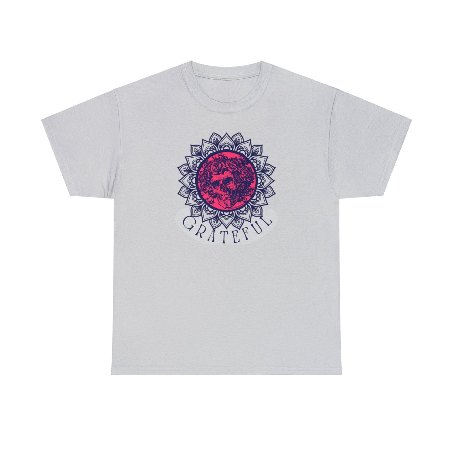 Grateful Dead inspired Skull snd Roses Cotton Tshirt