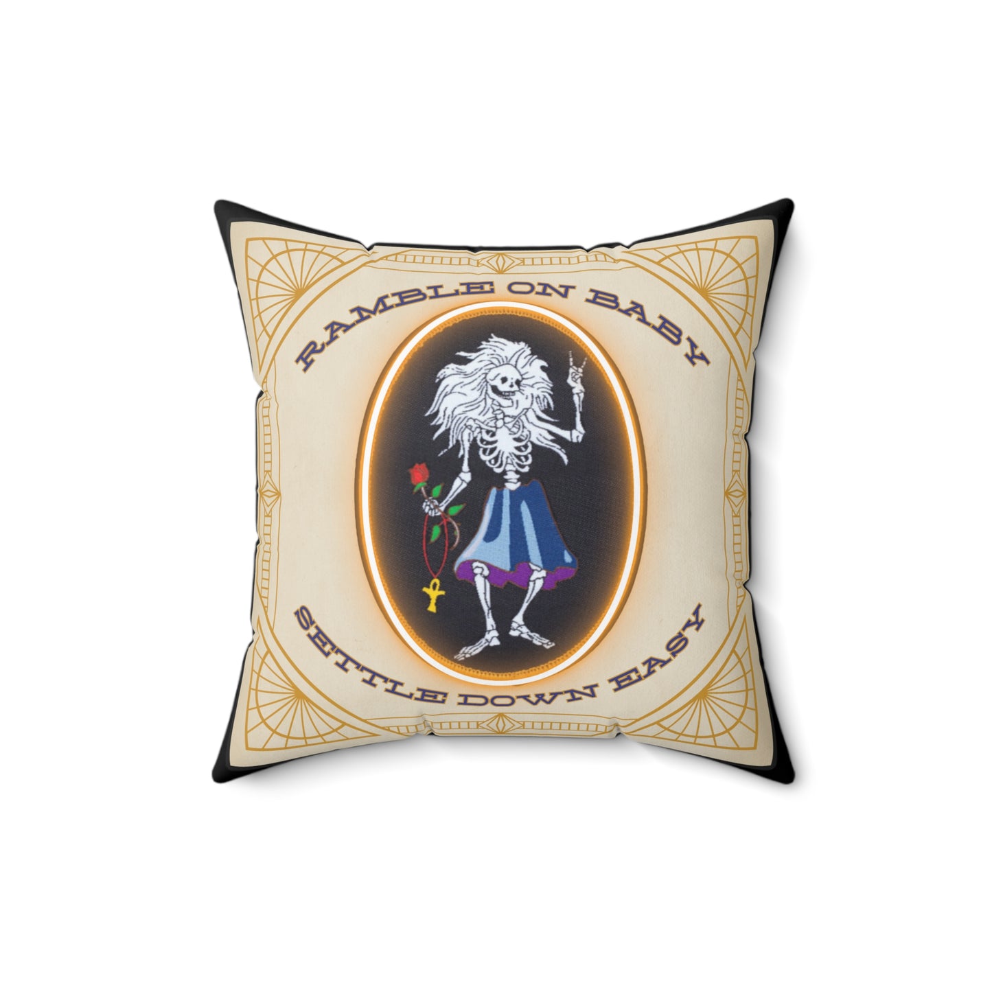 Grateful Dead pillow Jerry Garcia Rosebud pillow Dead Head home decor