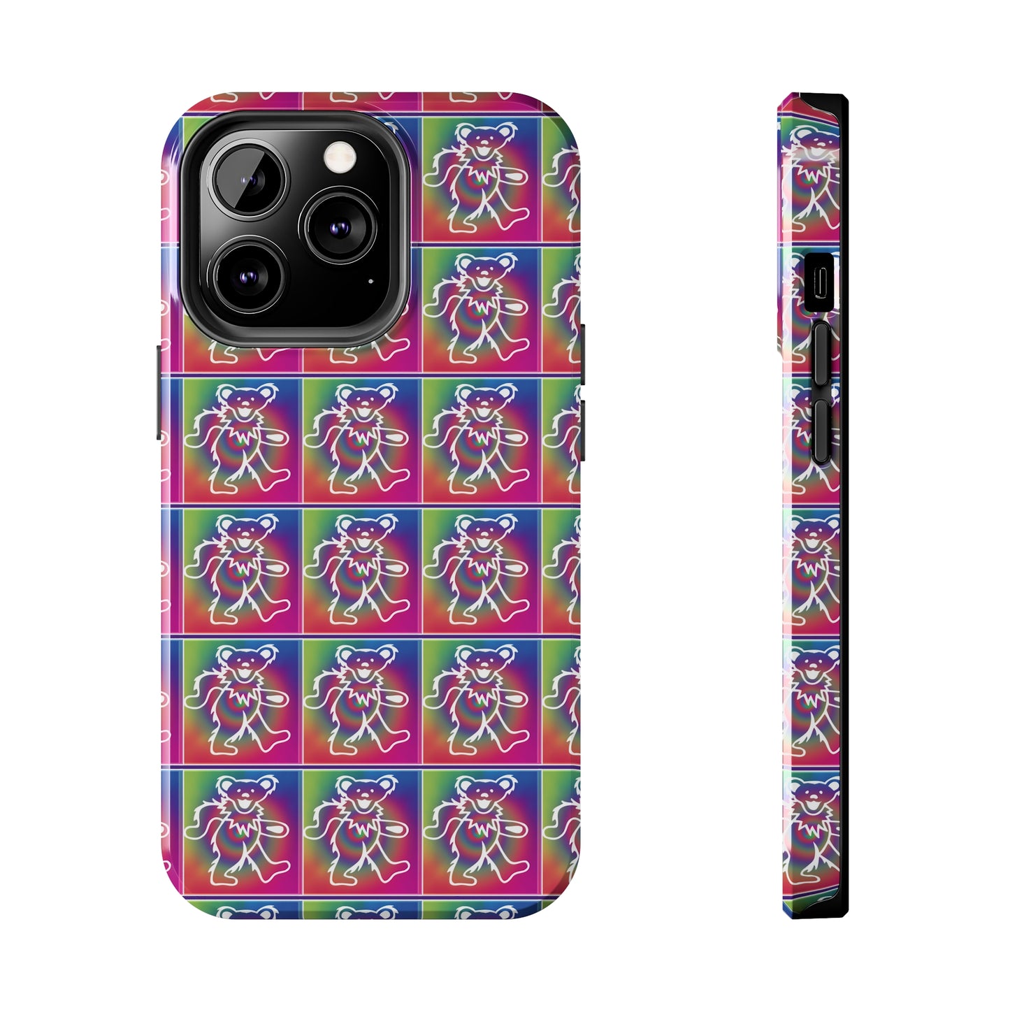 Grateful Dead bears tie-dye Tough Phone Cases for Dead Head dancing bears blotter art gratefuldead phone case