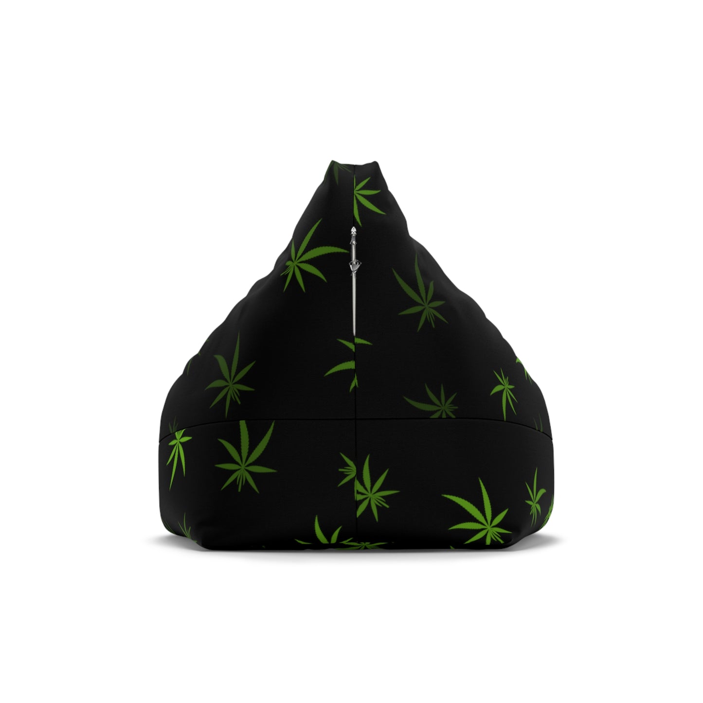 Black cannabis 420 Bean Bag Chair Cover for high end stoner decor, cover only!