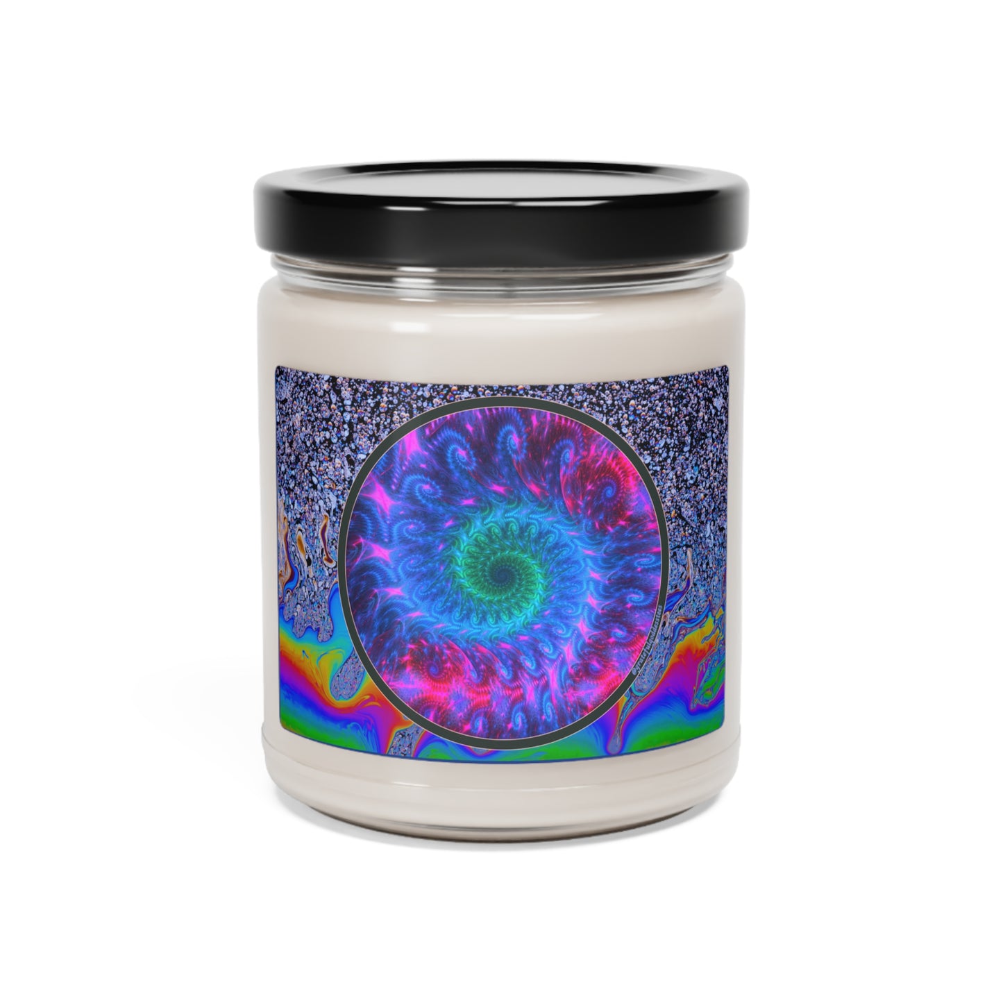 Psychedelic home decor - tie-dye Soy Candle - hippie home decor - eclectic trippy candle - perfect gift for deadheads