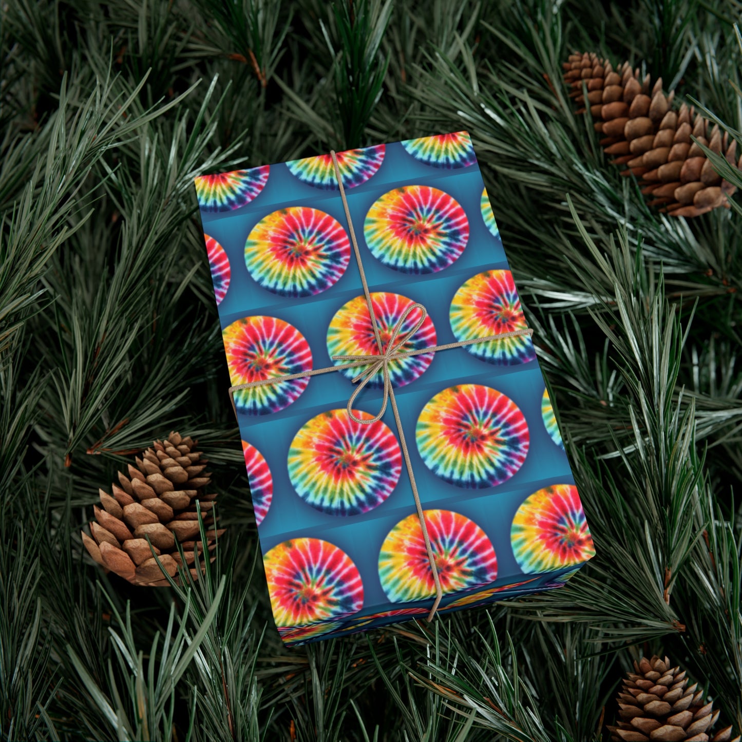 Spiral tie-dye wrapping paper psychedelic gift wrap papers for hippie gift