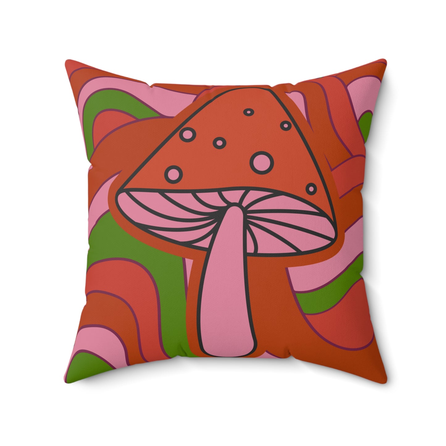 1970s style psychedelic mushroom pillow retro disco decor