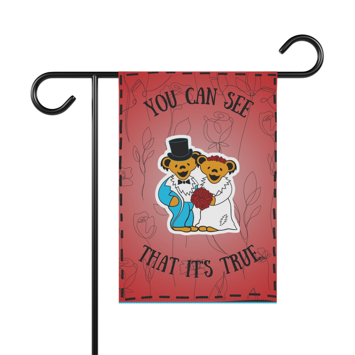 Grateful Dead bears banner flag - grateful dead wedding banner grateful dead song lyrics flag perfect gift for Deadhead