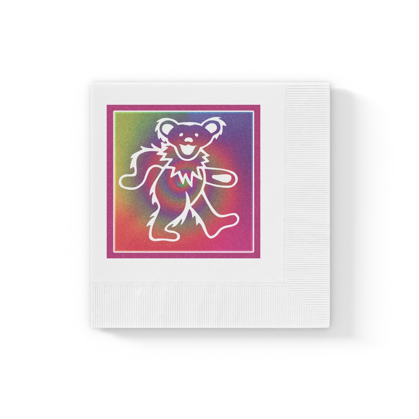 Grateful Dead dancing bear tie-dye napkins perfect for dead head gatherings