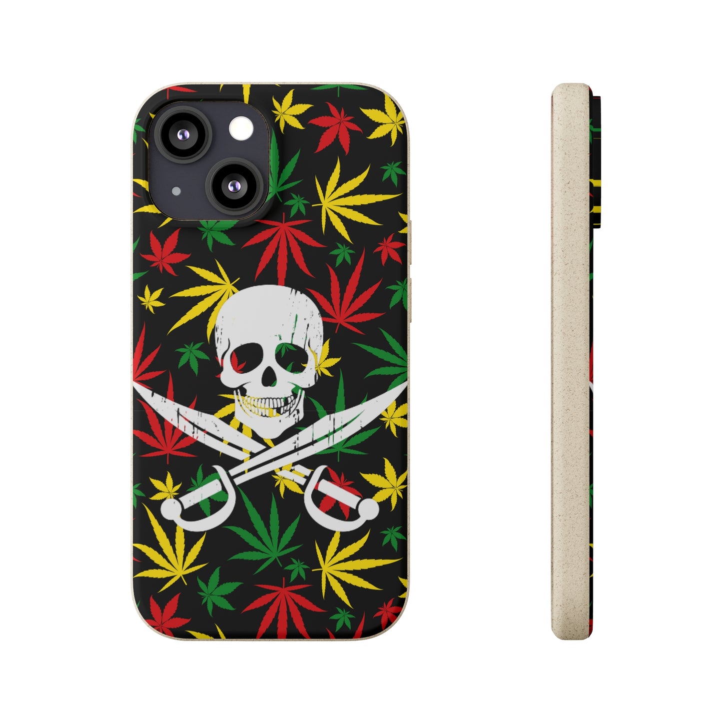 420 cannabis Jolly Roger Buccaneer weed Biodegradable eco friendly phone case