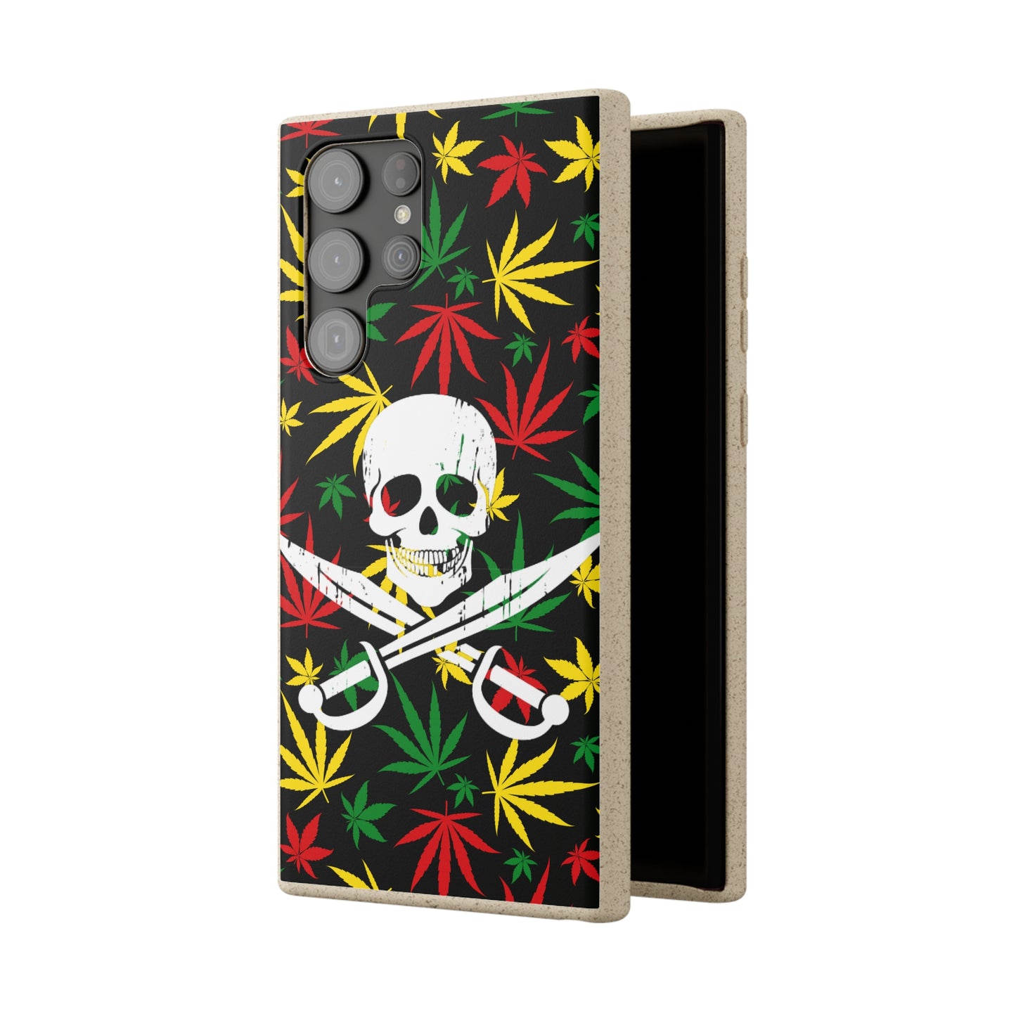 420 cannabis Jolly Roger Buccaneer weed Biodegradable eco friendly phone case