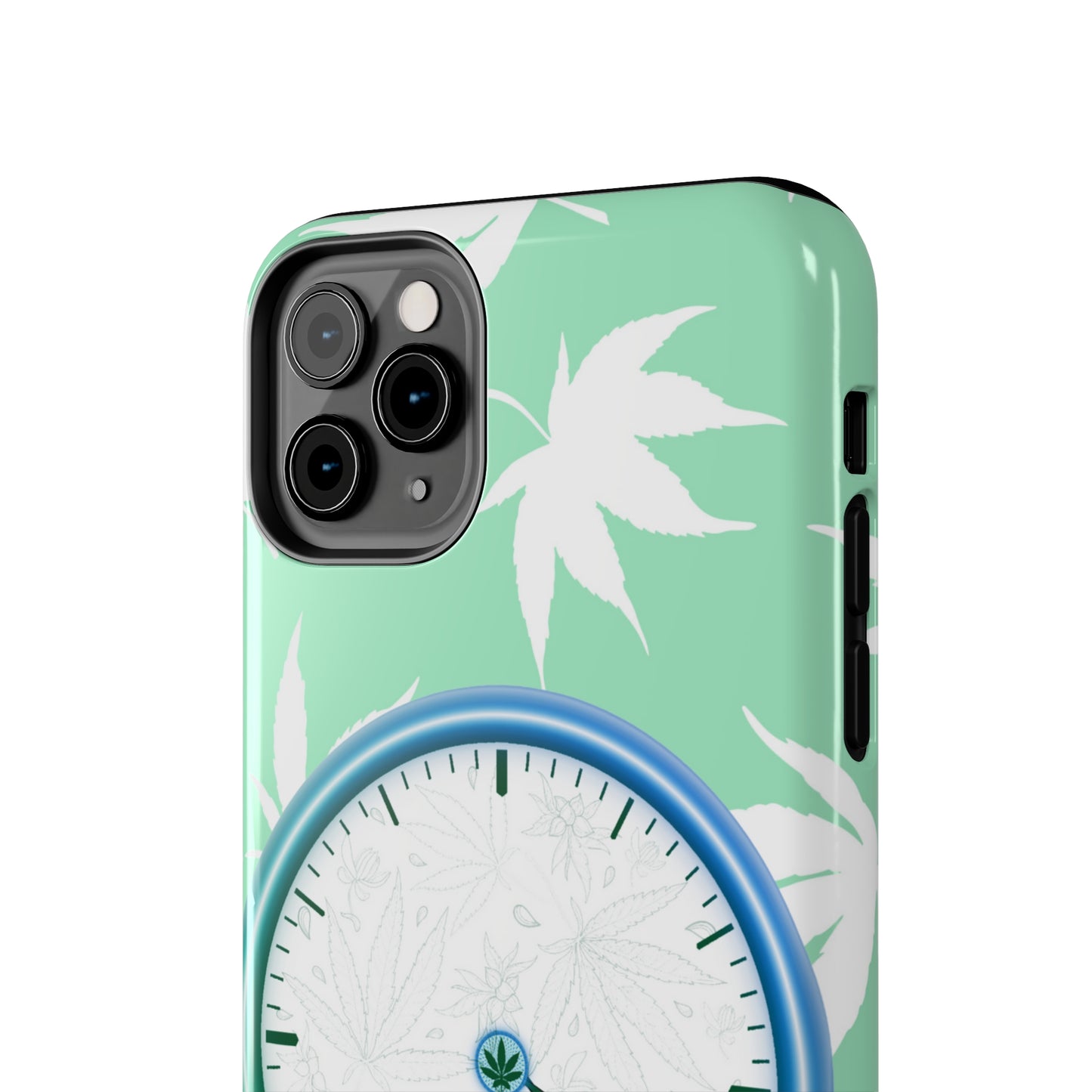 420 clock cannabis tough phone Cases cannabis leaf and 420 clock phone case for high end cannabist