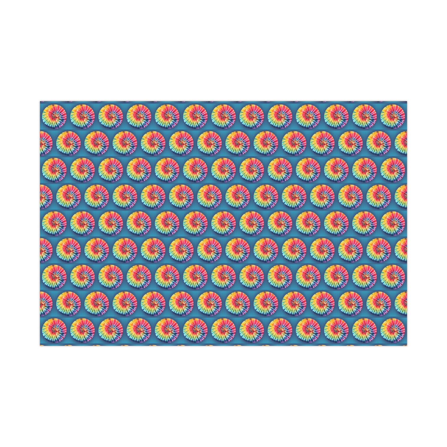 Spiral tie-dye wrapping paper psychedelic gift wrap papers for hippie gift