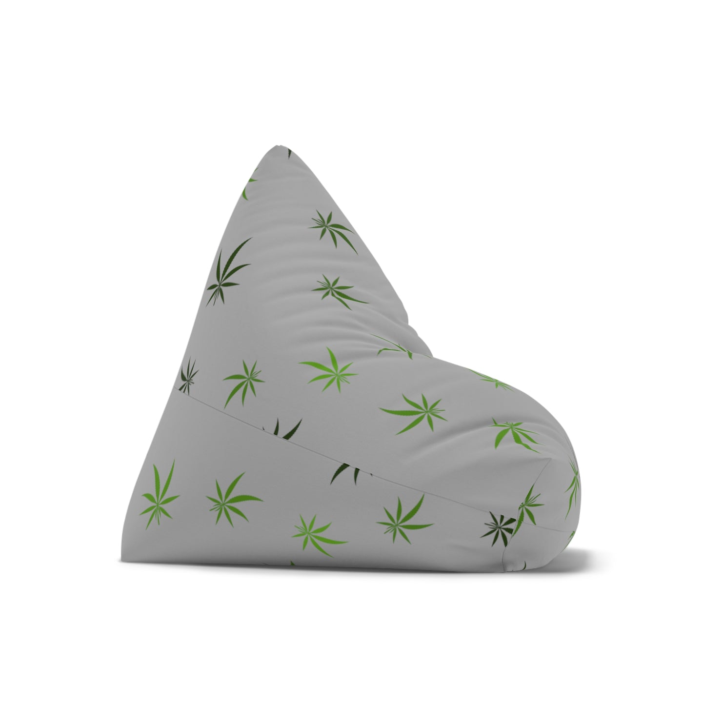 Gray cannabis 420 Bean Bag Chair Cover for high end stoner decor, cover only!