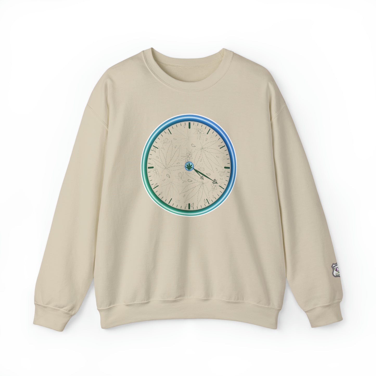 420 clock cannabis couture sweatshirt -  420 cannabis fashion pullover for high end stoners