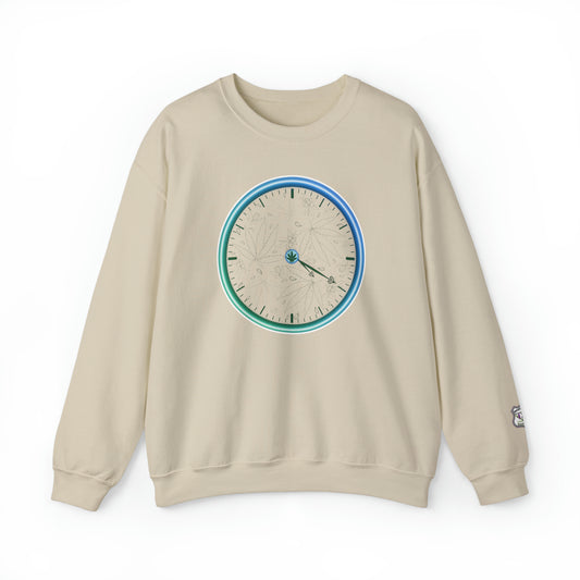 420 clock cannabis couture sweatshirt -  420 cannabis fashion pullover for high end stoners