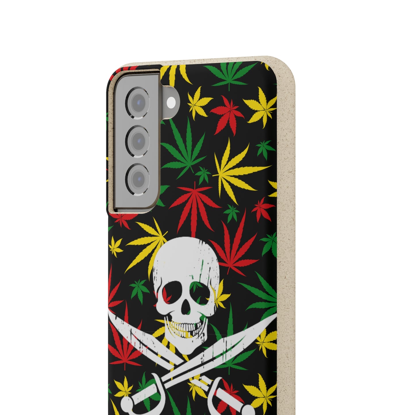 420 cannabis Jolly Roger Buccaneer weed Biodegradable eco friendly phone case