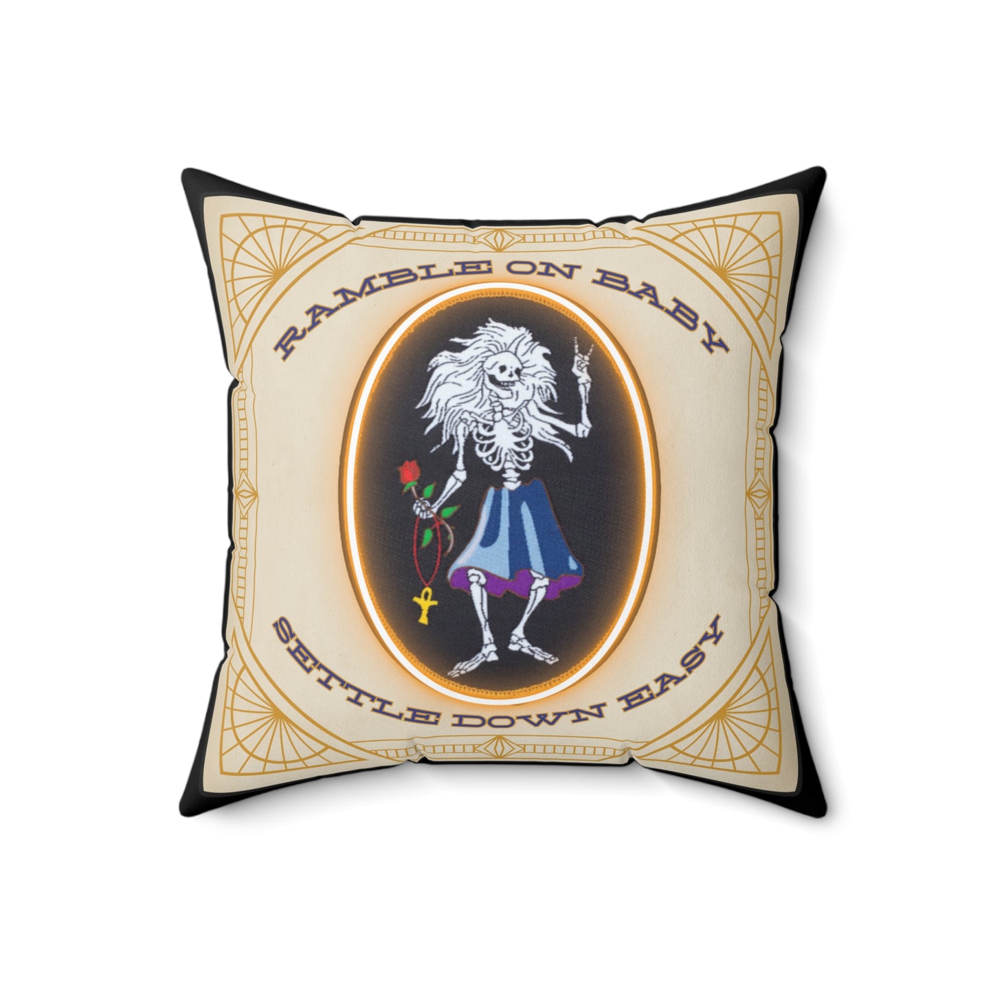 Grateful Dead pillow Jerry Garcia Rosebud pillow Dead Head home decor