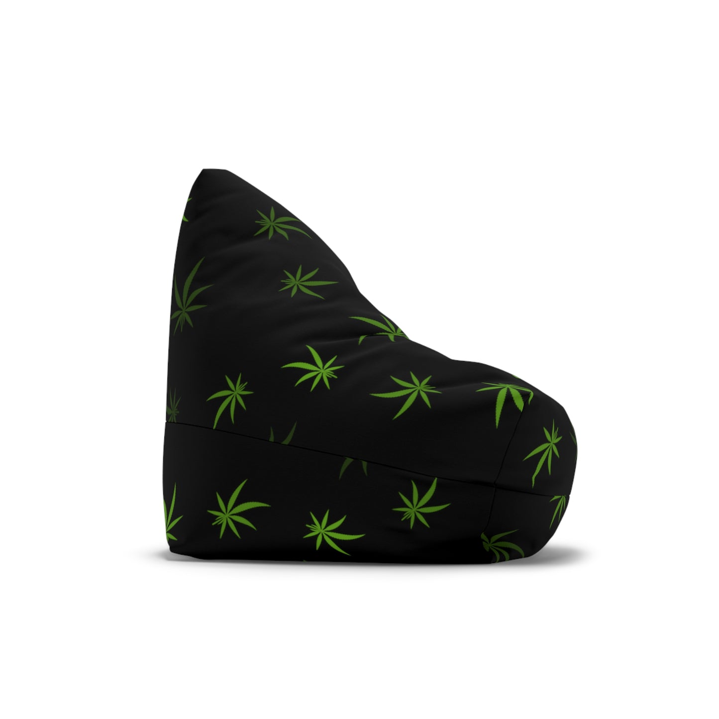 Black cannabis 420 Bean Bag Chair Cover for high end stoner decor, cover only!