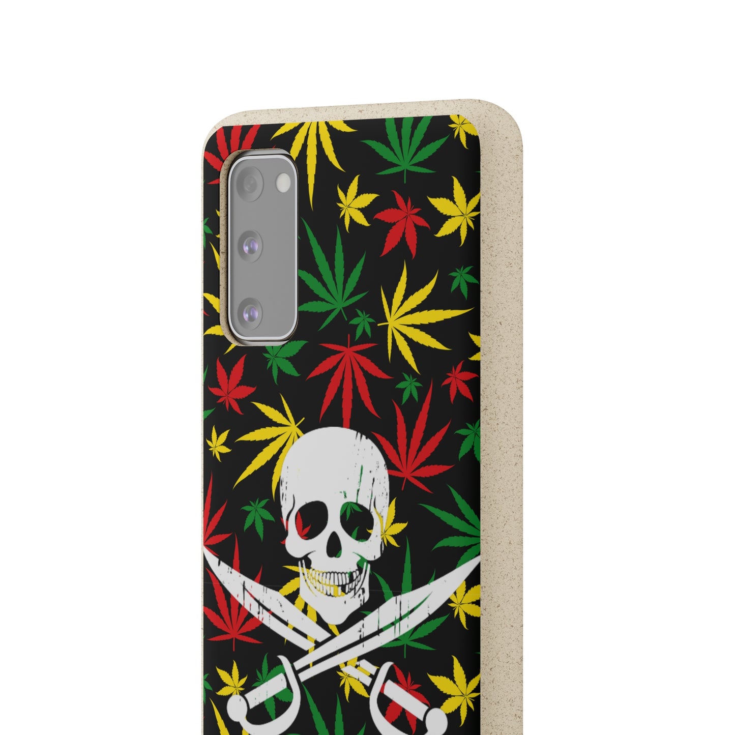 420 cannabis Jolly Roger Buccaneer weed Biodegradable eco friendly phone case