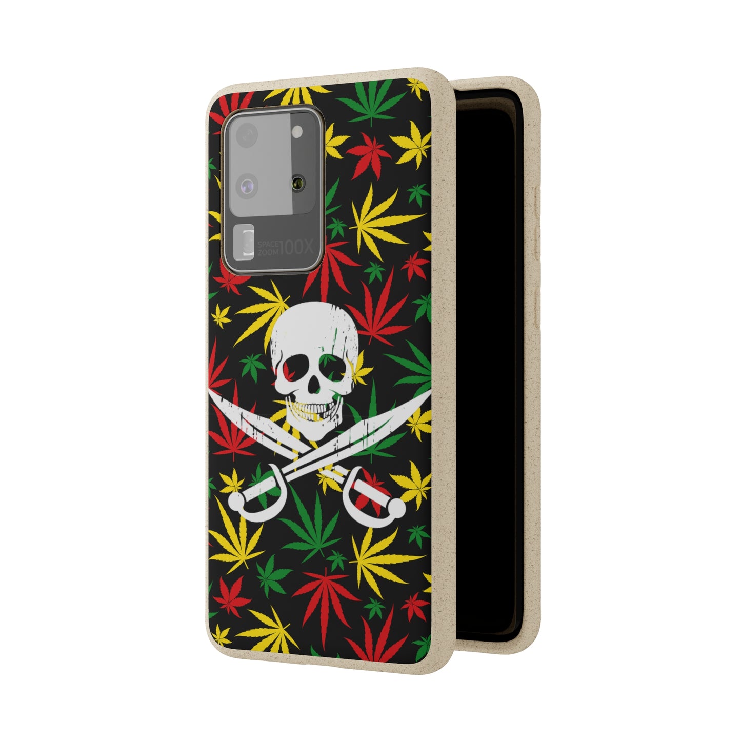 420 cannabis Jolly Roger Buccaneer weed Biodegradable eco friendly phone case