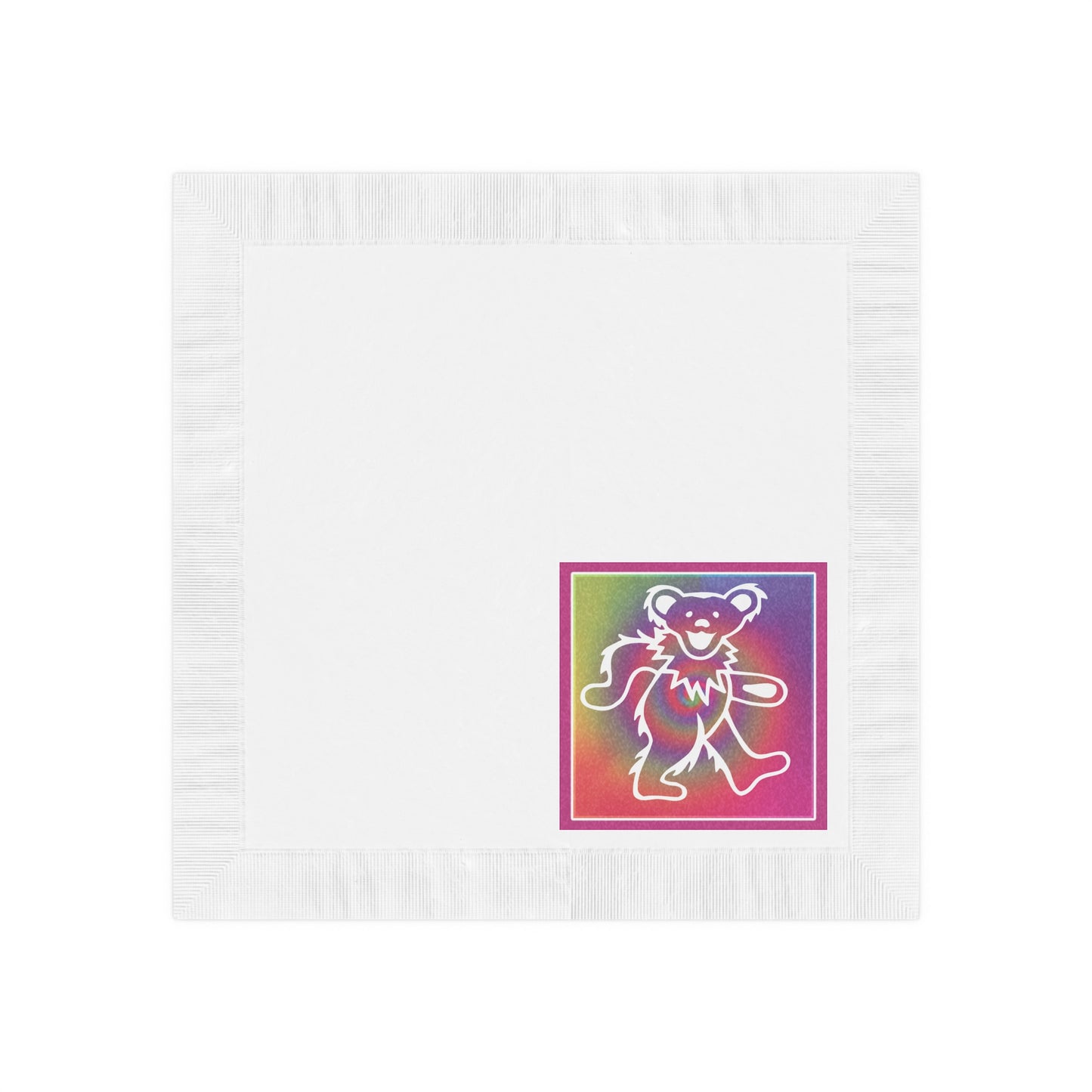 Grateful Dead dancing bear tie-dye napkins perfect for dead head gatherings