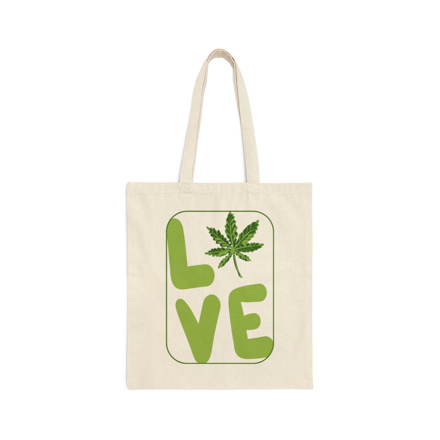 Love cannabis Cotton Canvas Tote Bag