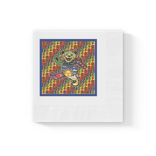 Grateful Dead bears blotter art party napkins perfect for dead head gatherings