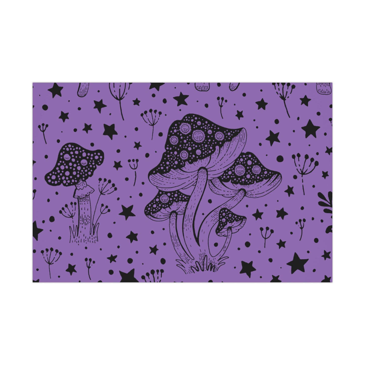 Mushroom purple Gift Wrap Papers perfect holiday gift wrap for mushroom lovers and psychedelic enthusiasts