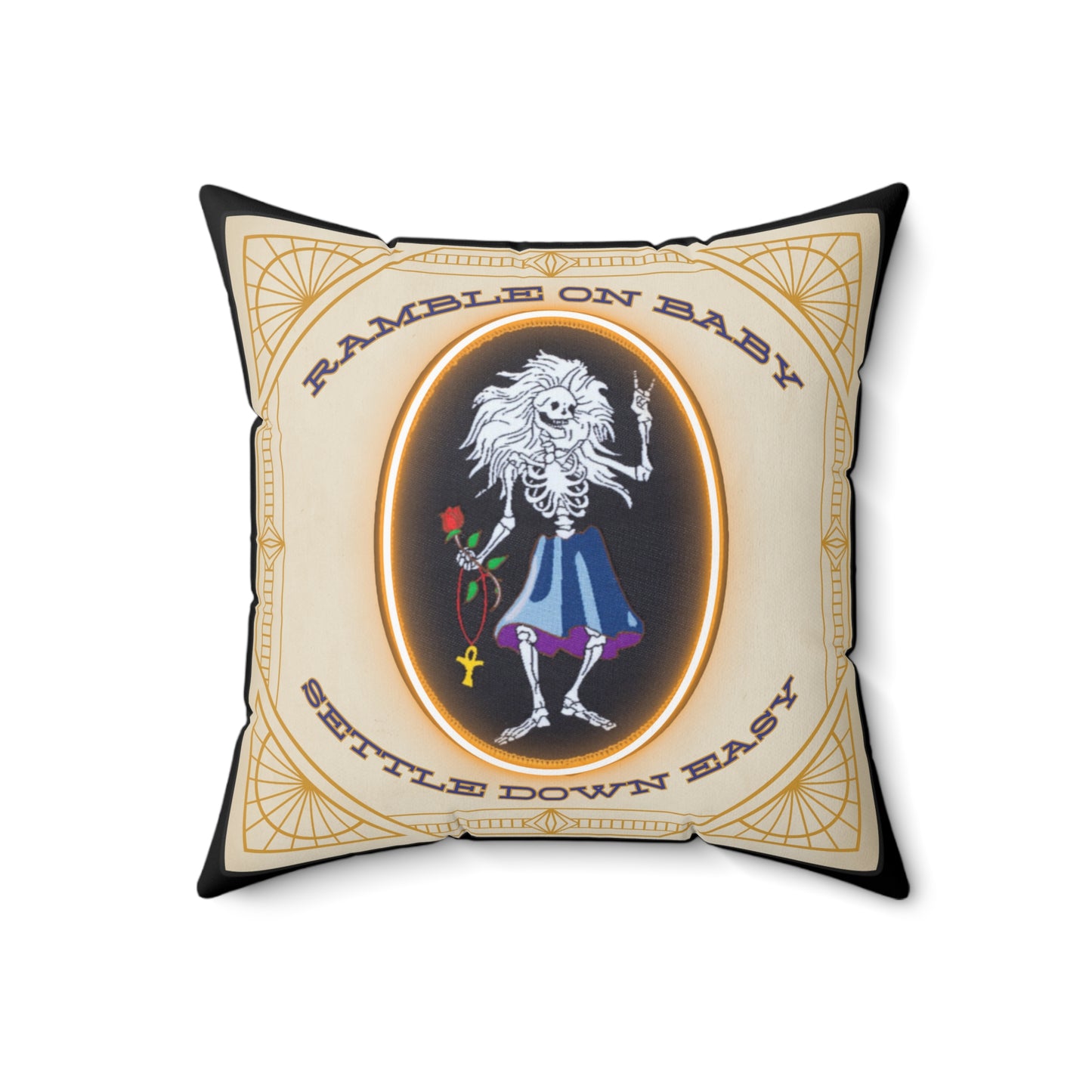 Grateful Dead pillow Jerry Garcia Rosebud pillow Dead Head home decor