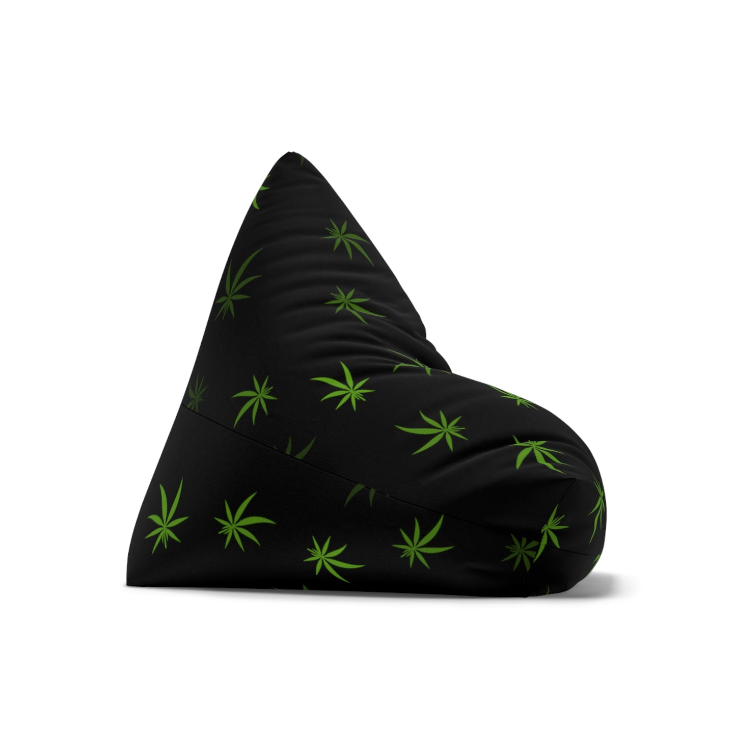 Black cannabis 420 Bean Bag Chair Cover for high end stoner decor, cover only!