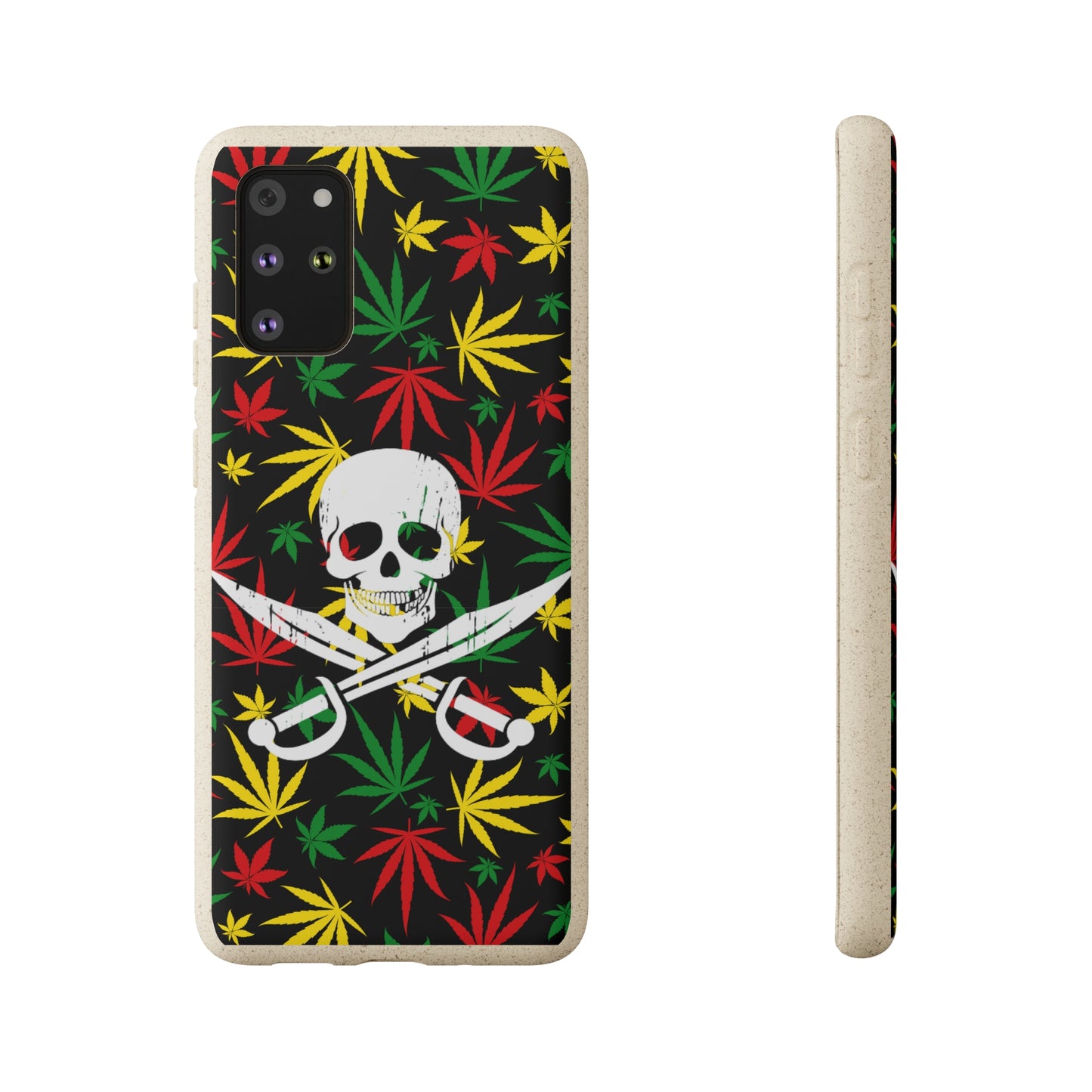 420 cannabis Jolly Roger Buccaneer weed Biodegradable eco friendly phone case