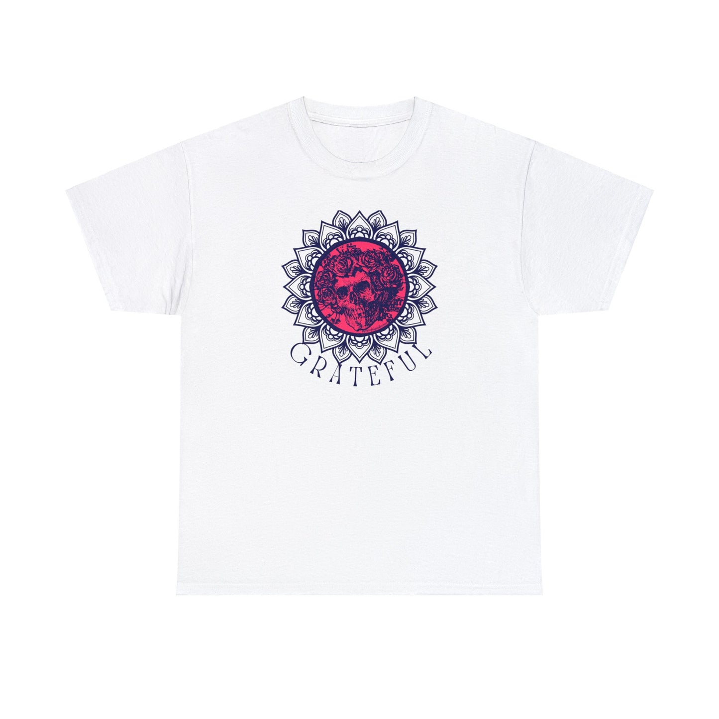 Grateful Dead inspired Skull snd Roses Cotton Tshirt