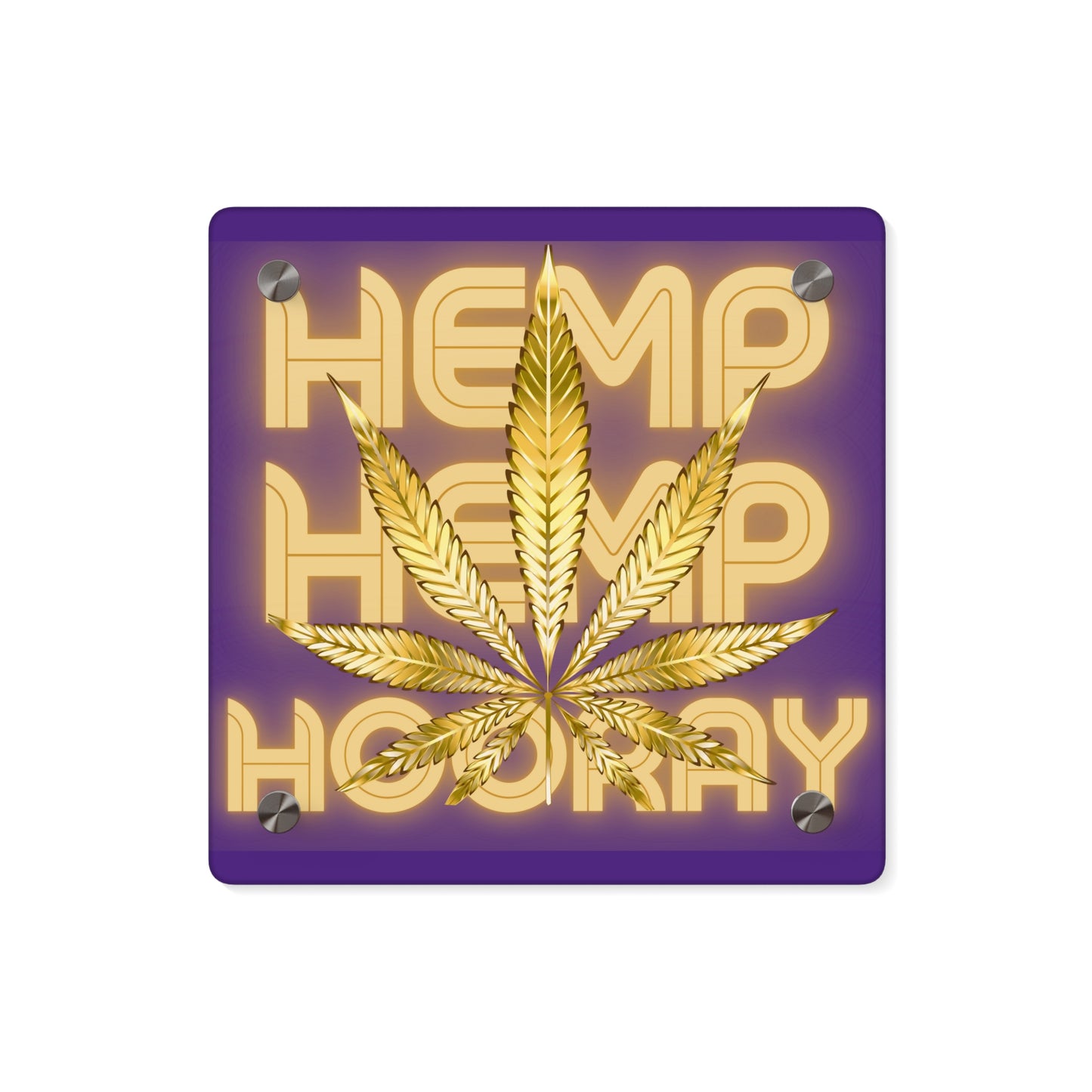 Hemp pop art - original 420 stoner decor cannabis pop art decor Acrylic 420 Wall Art Panels available in 2 sizes