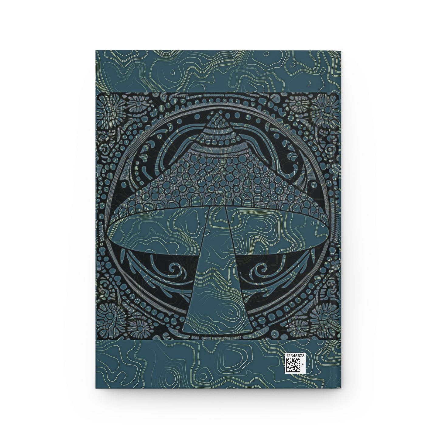 Psychedelic mushroom batik style Hardcover magic mushroom fungi motif hardcover journal notebook