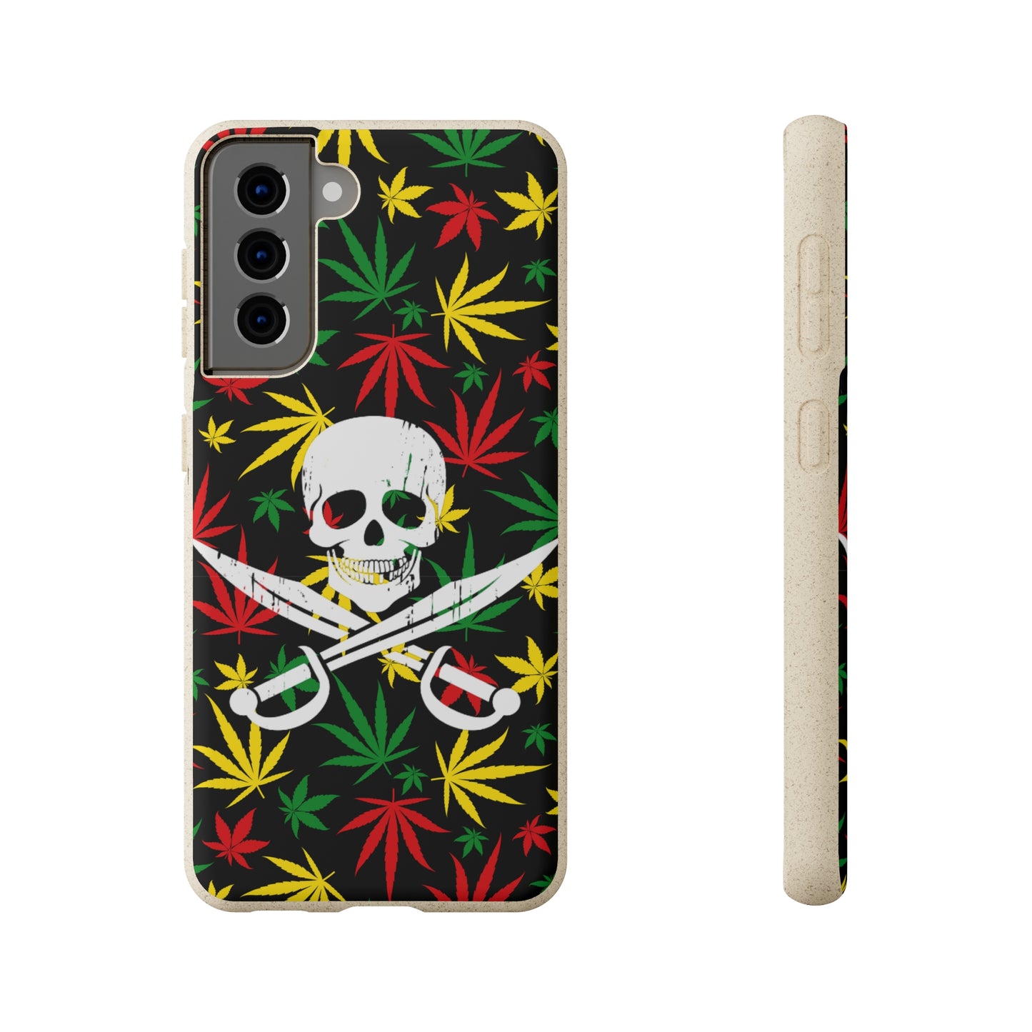 420 cannabis Jolly Roger Buccaneer weed Biodegradable eco friendly phone case