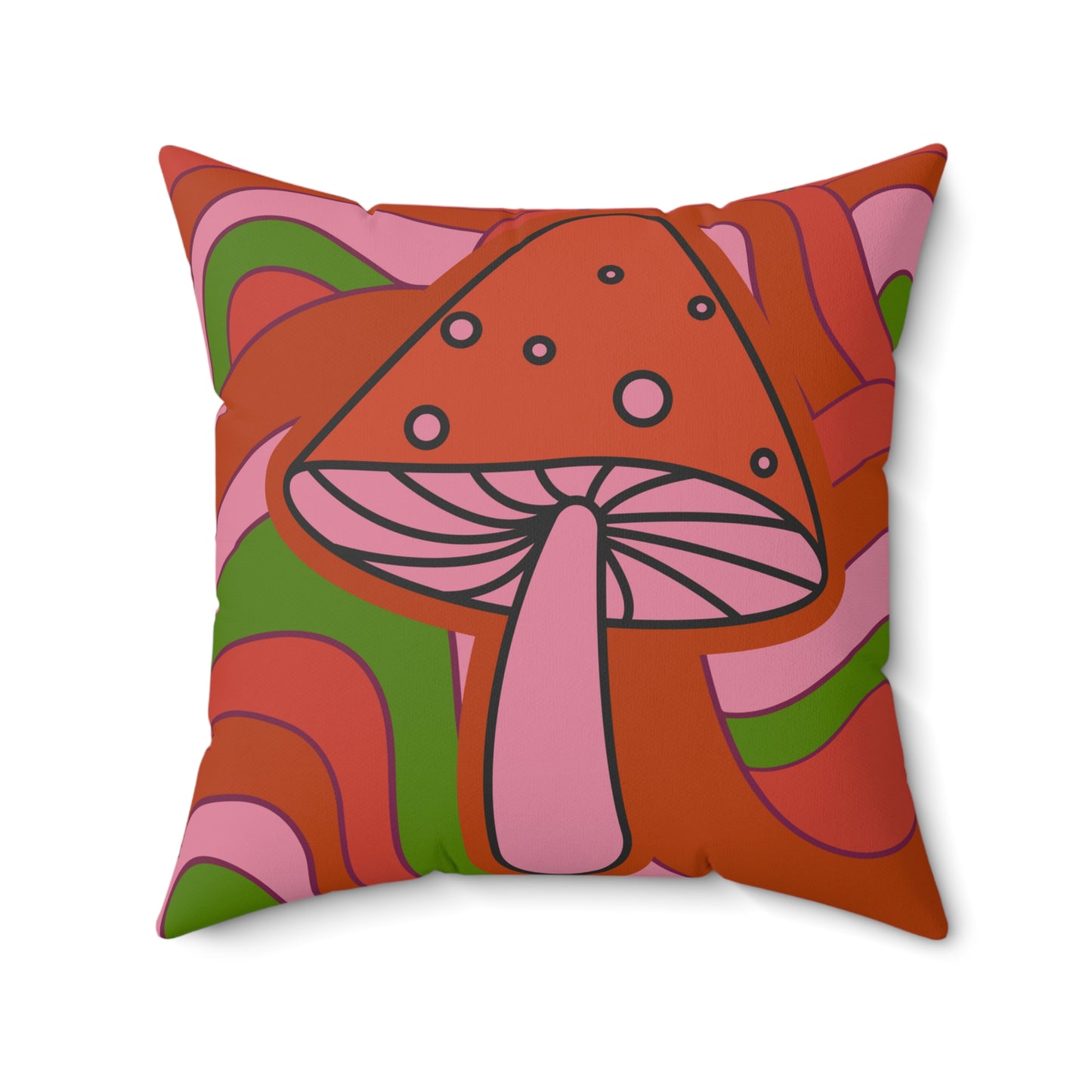 1970s style psychedelic mushroom pillow retro disco decor