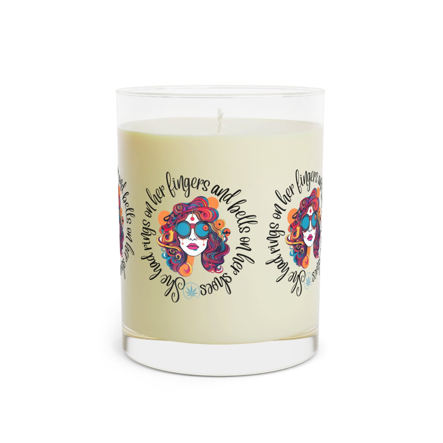 Hippie chick Grateful Dead inspired decor Scented Candle - Full Glass