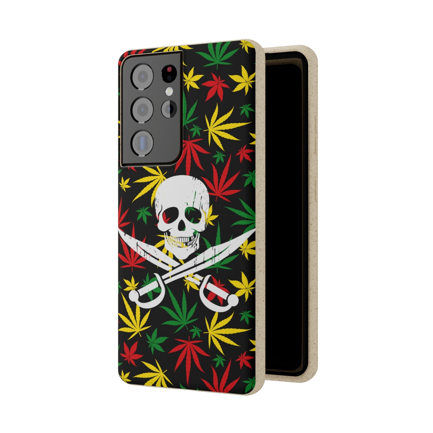 420 cannabis Jolly Roger Buccaneer weed Biodegradable eco friendly phone case