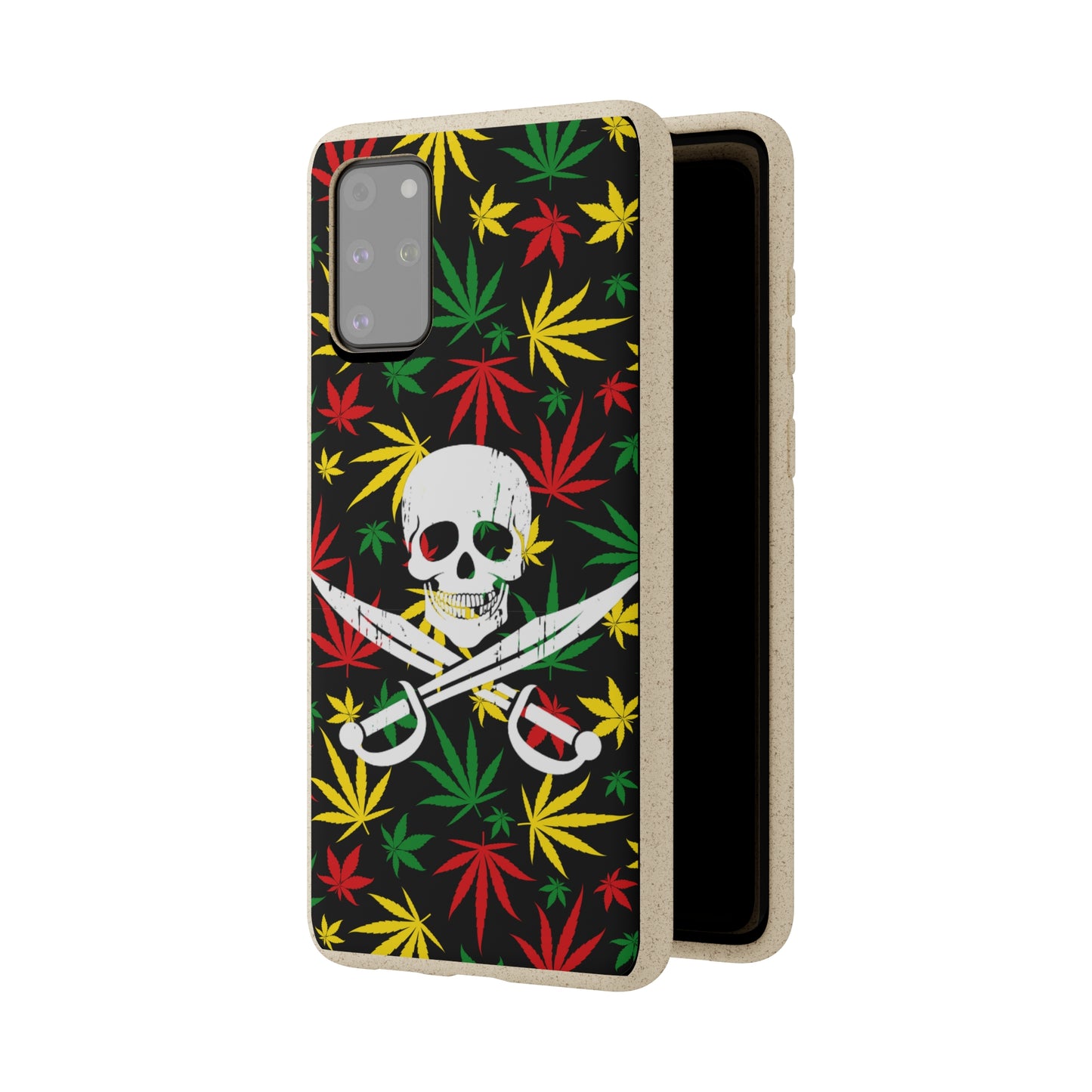 420 cannabis Jolly Roger Buccaneer weed Biodegradable eco friendly phone case