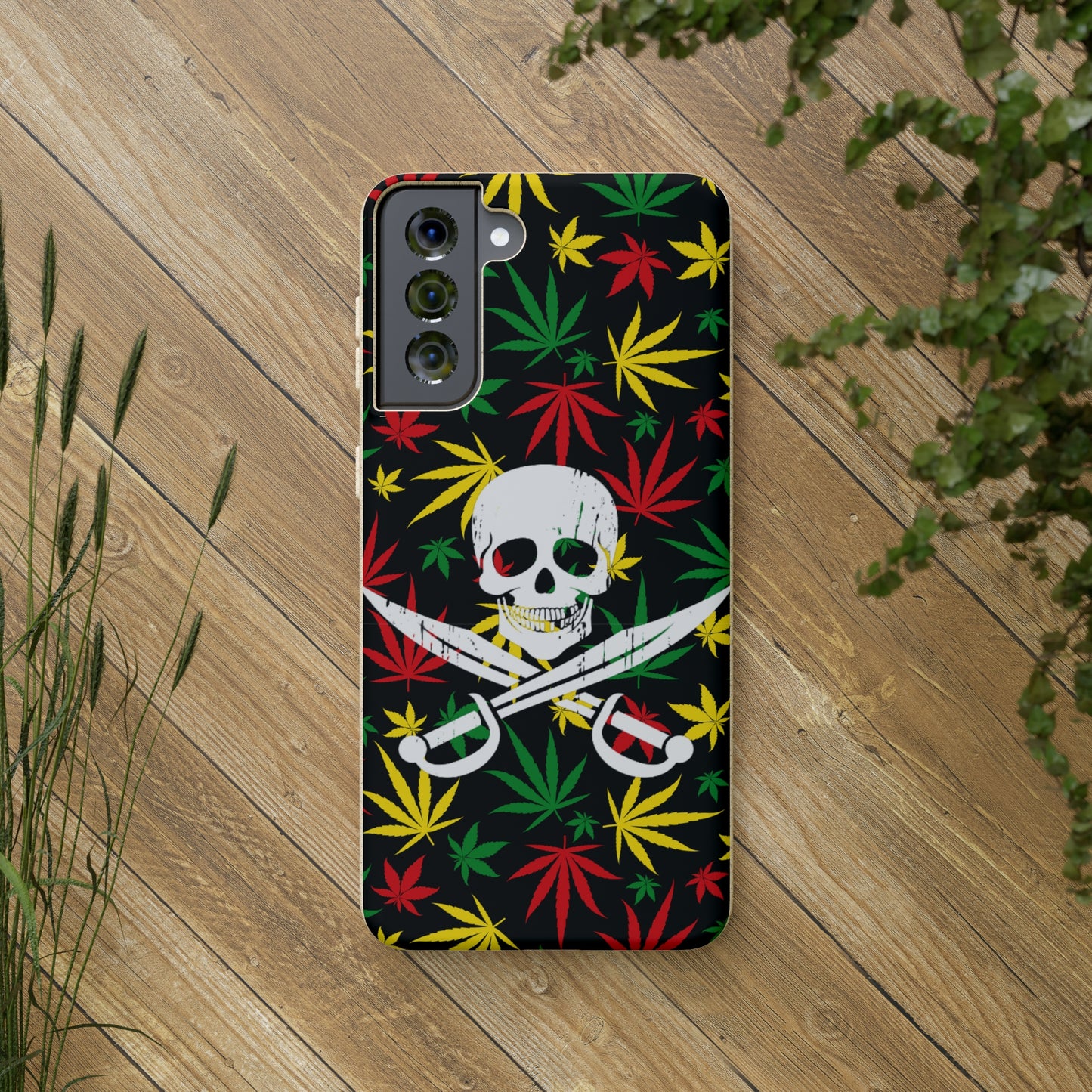 420 cannabis Jolly Roger Buccaneer weed Biodegradable eco friendly phone case