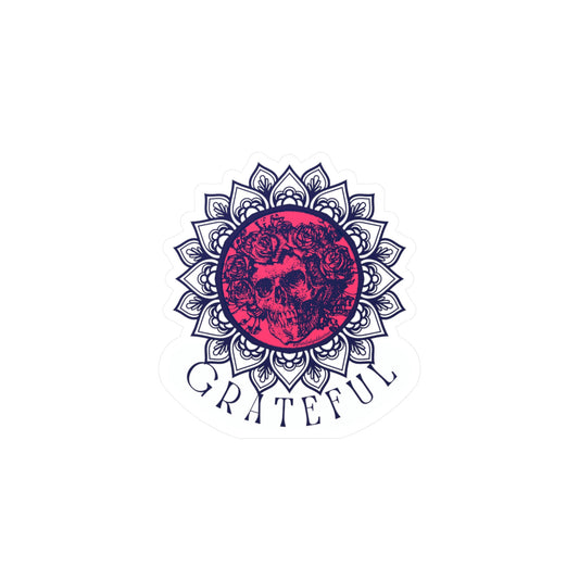 Grateful Dead inspired skull and roses Decal