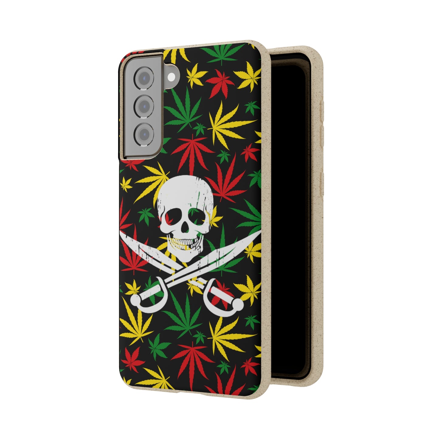 420 cannabis Jolly Roger Buccaneer weed Biodegradable eco friendly phone case