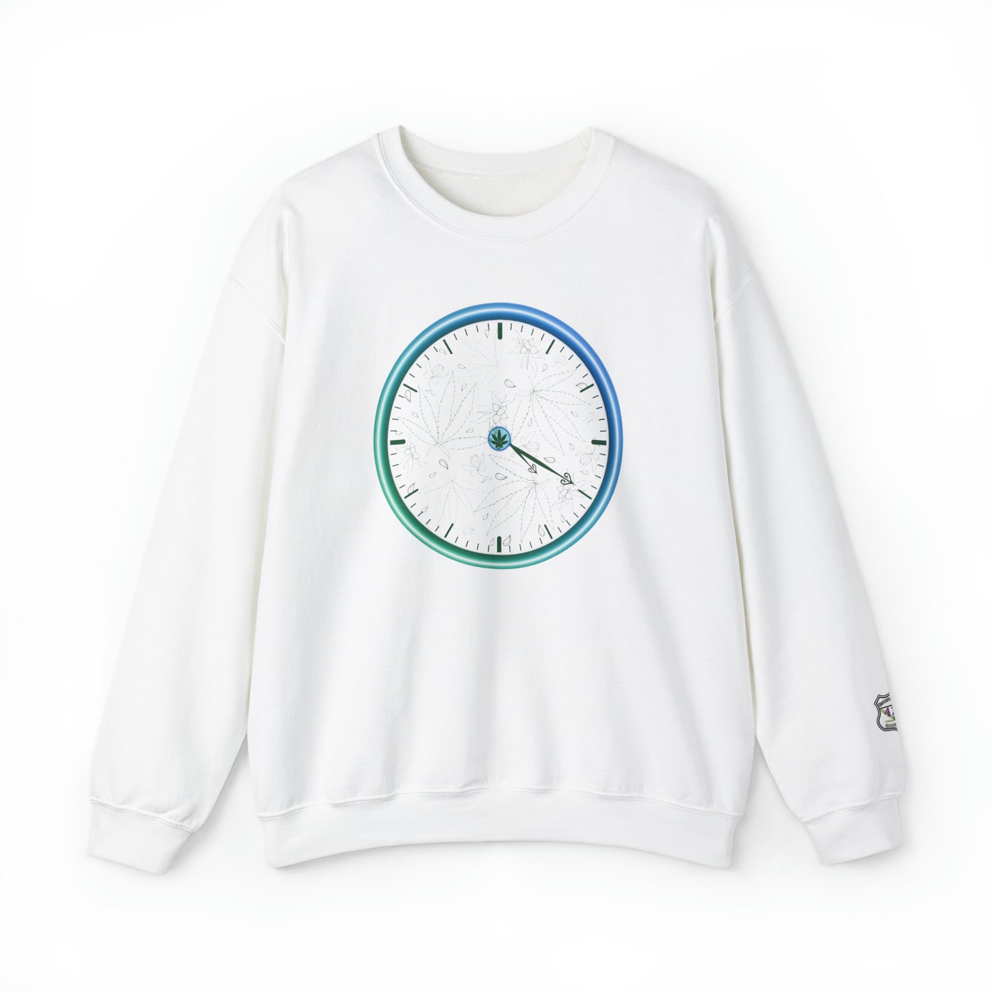 420 clock cannabis couture sweatshirt -  420 cannabis fashion pullover for high end stoners