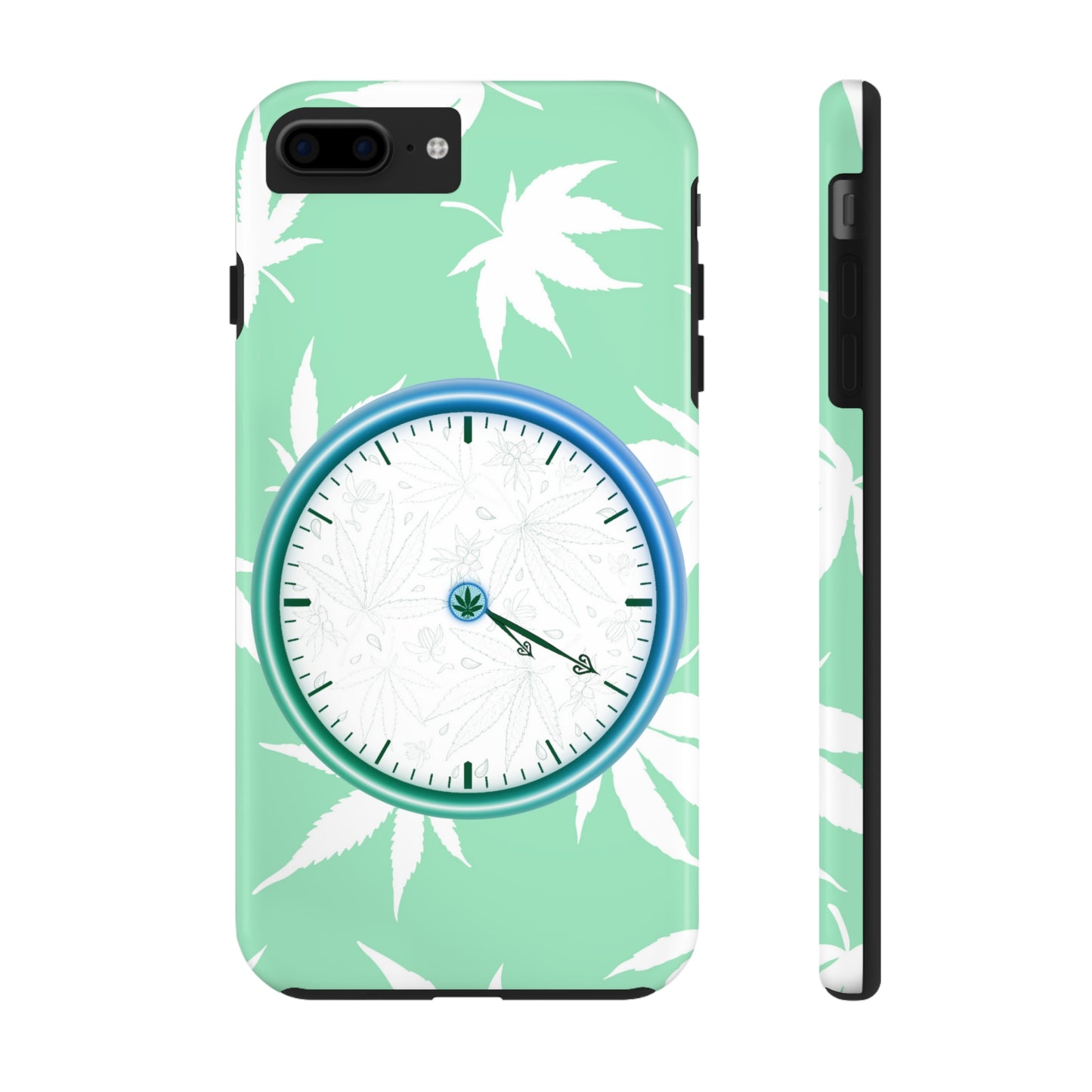 420 clock cannabis tough phone Cases cannabis leaf and 420 clock phone case for high end cannabist