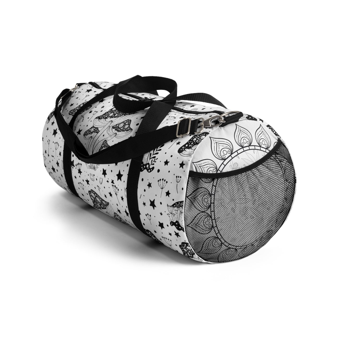 Mushroom and cannabis print Duffel Bag psychedelic bag perfect gift for fungi enthusiasts