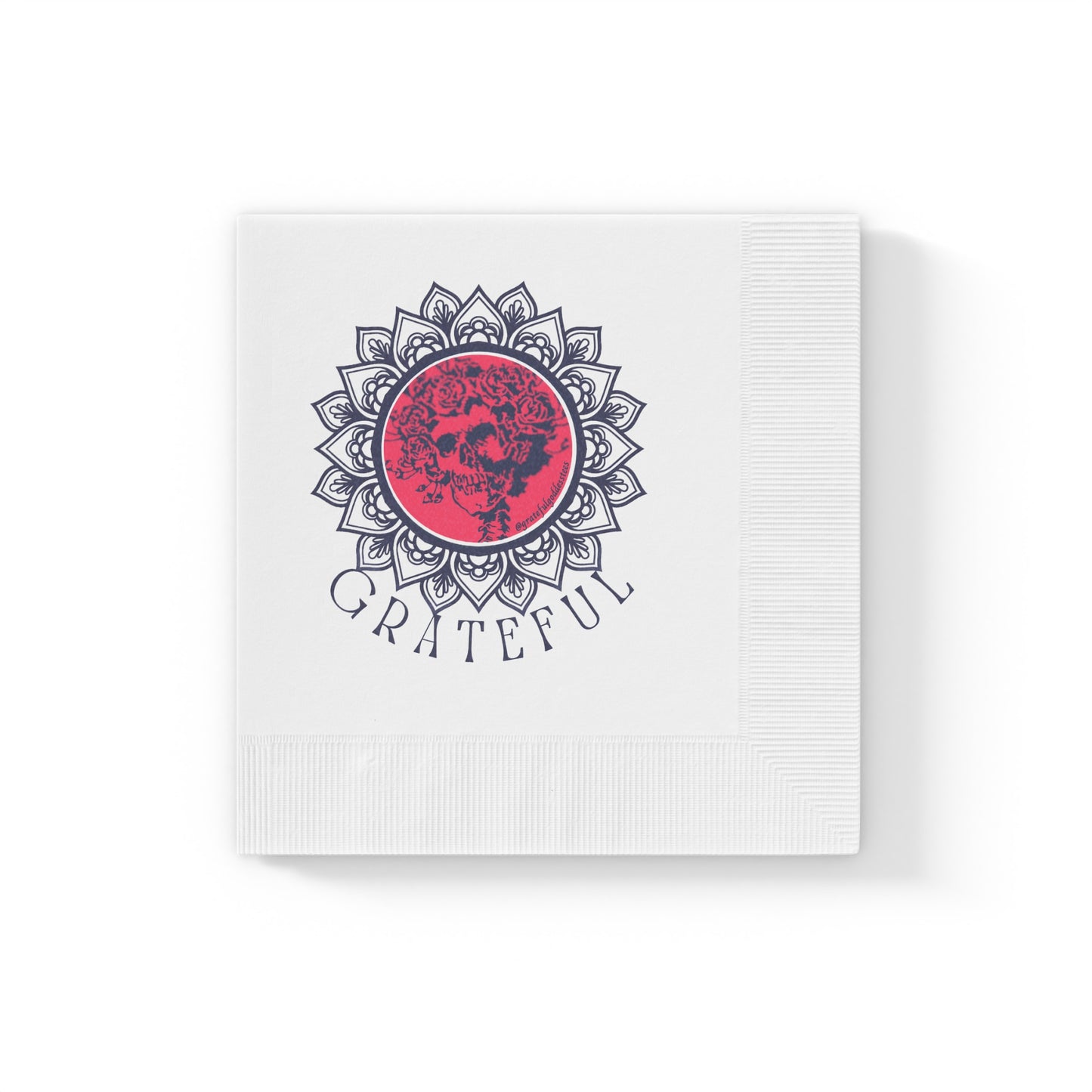 Grateful Dead skull and roses gratitude Bertha napkins perfect for dead head gatherings