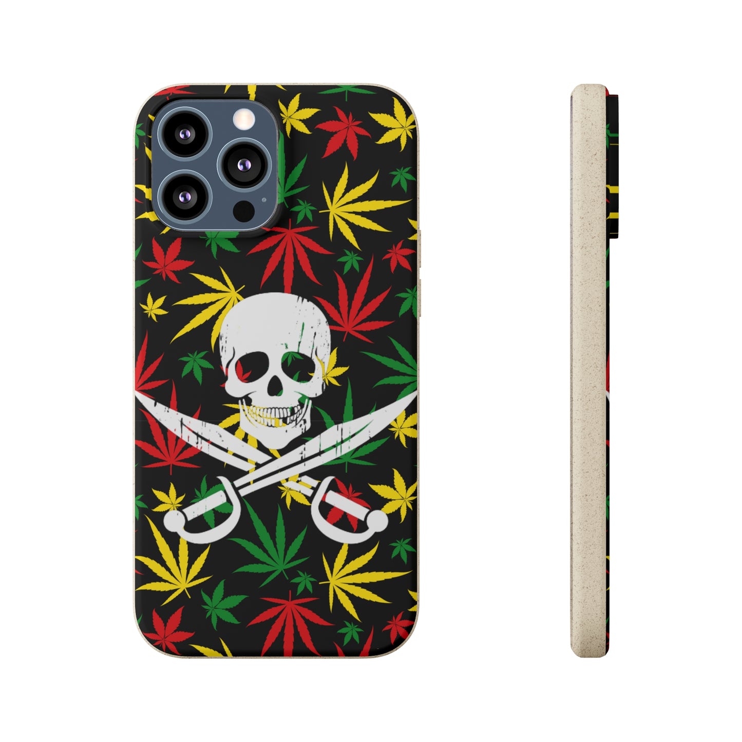 420 cannabis Jolly Roger Buccaneer weed Biodegradable eco friendly phone case