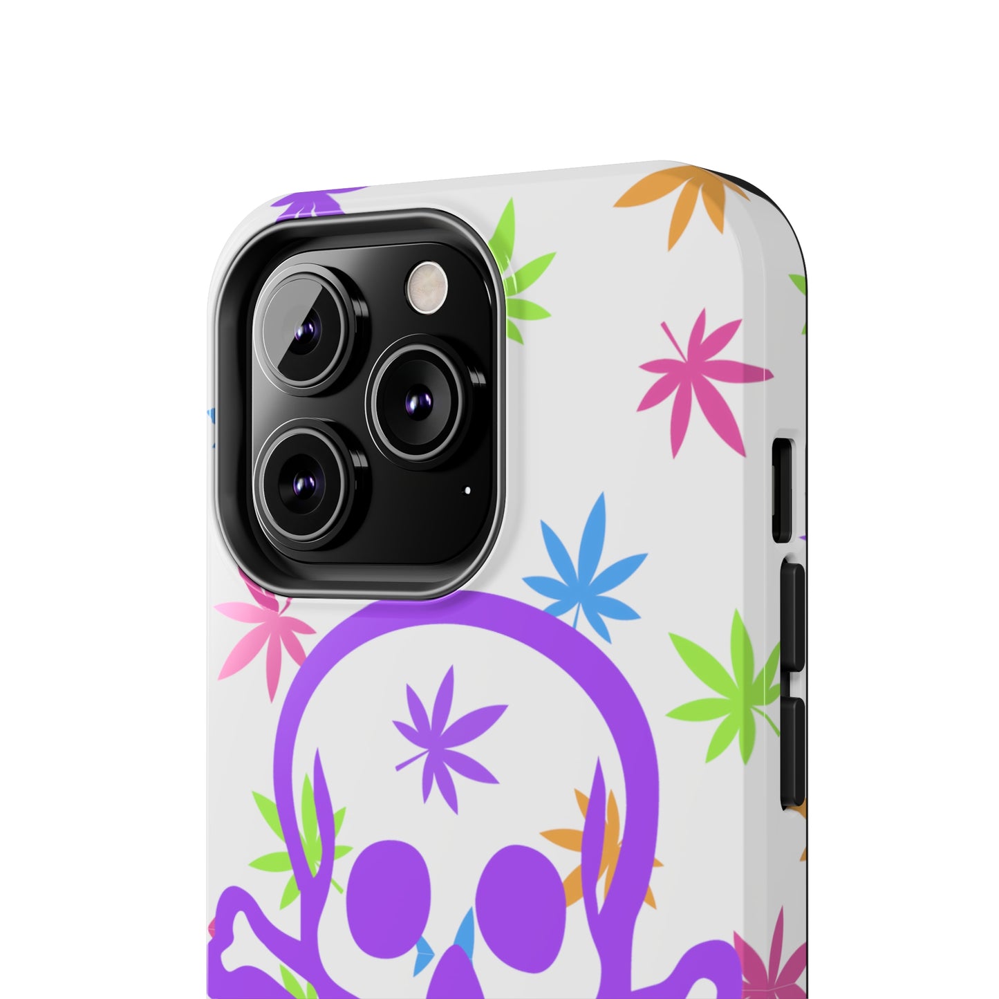 420 skull & crossbones tough phone Cases cannabis and jolly roger colorful phone case perfect 420 gift for stoner