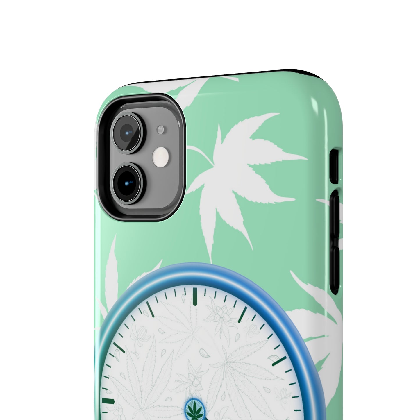 420 clock cannabis tough phone Cases cannabis leaf and 420 clock phone case for high end cannabist